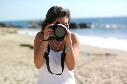 take photos on the beach