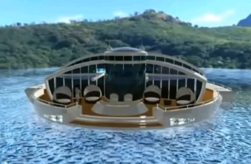 solar floating island